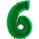 Фольгированный шар Grabo цифра «6» Зелёная 40" в уп - 1