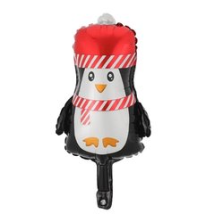Фольгированный шар НГ Мини фигура новогодний пингвин (Китай)