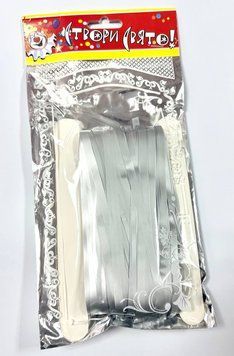 Фольгована штора для фотозон Срібло Сатін матове(1.2*2 м)