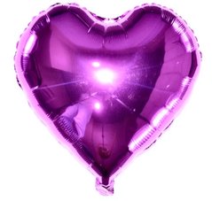 Фольгована кулька 10” Серце Пурпурне (Китай)