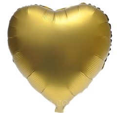 Фольгированный шар 18” Сердце сатин Золото (Китай)