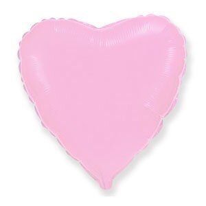 Фольгована кулька Flexmetal 9" Серце пастель Рожевий