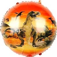 Фольгированный шар 18” круг Эра динозавров Китай