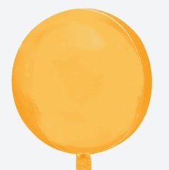 Фольгированный шар 22” Сфера оранжевый макарун (55см) (Китай)