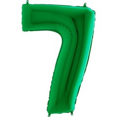 Фольгированный шар Grabo цифра «7» Зелёная 40" в уп