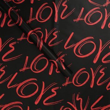 Калька флористична у листах Love на чорному (20 л) 60х60