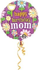 Фольгированный шар Anagram 18” круг маме happy birthday mom