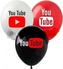 Латексна кулька Art Show 12" YT-1 "YouTube" (1 ст) (100 шт)