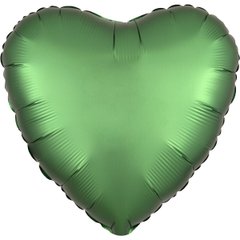 Фольгована кулька Anagram 18 "Серце сатин Зелене