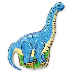 Фольгована кулька Flexmetal Міні фігура динозавр блакитний