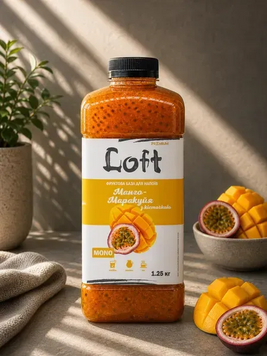 Концентрат Манго-Маракуйя с косточкой Loft 1250 г для лимонадов и Bubble Tea