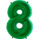 Фольгована кулька Grabo цифра «8» Зелена 40" в уп - 1