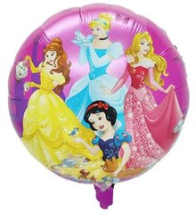 Фольгована кулька 18" коло "Happy Birthday" принцеси (Китай)