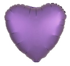 Фольгированный шар 18” Сердце сатин Фиолетове (Китай)