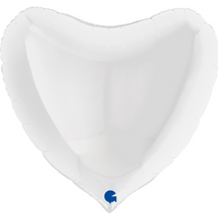 Фольгированный шар Grabo 36” Сердце Белое