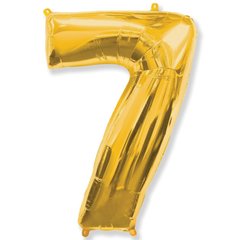 Фольгированный шар Flexmetal цифра «7» Золото 40"