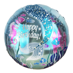 Фольгована кулька 18" круг Море З днем ​​народження Китай