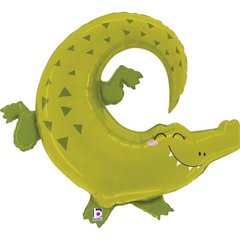Фольгированный шарик Grabo Большая фигура крокодил аллигатор 110см