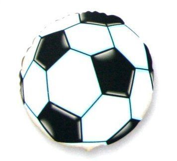Фольгированный шар Flexmetal 18&Prime; футбольный мяч Черный