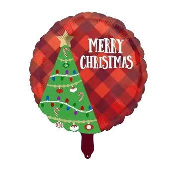 Фольгована кулька 18&rdquo; круг червоний Merry Christmas НГ Китай