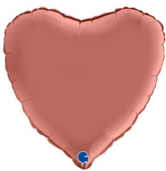 Фольгована кулька Grabo 18" Серце Сатин Рожеве золото (Rose Gold)