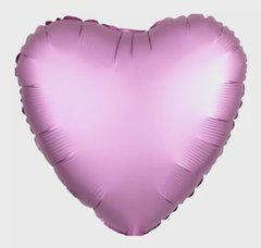 Фольгированный шар 18” Сердце сатин Розовое (Китай)