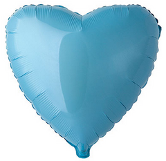 Фольгована кулька Flexmetal 32" Серце пастель Блакитне
