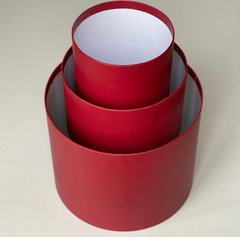 Шляпная коробка d15/h10 см красная