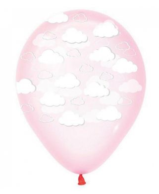 Латексна кулька Belbal 12" Хмари на рожевому льодянику (1 шт)