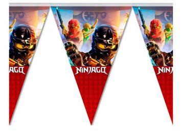 Бумажная Гирлянда вымпел Ninjago