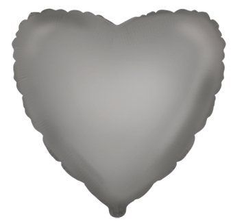 Фольгированный шарик Flexmetal 18" Сердце Лунное серебро
